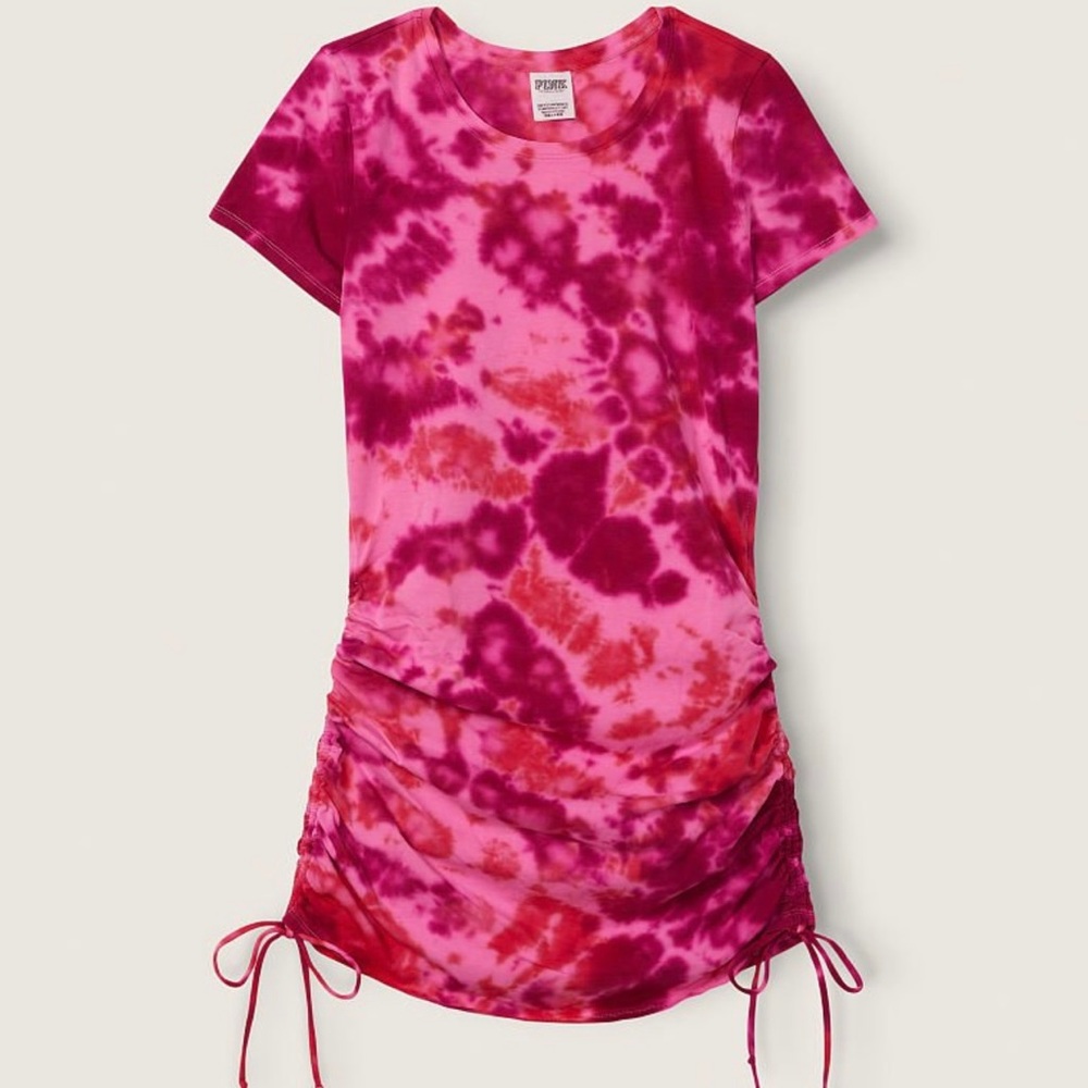 Victoria Secret PINK tie dye scrunch dress